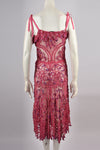 JULIEN MACDONALD SS 2005 PINK DRESS S-M-L
