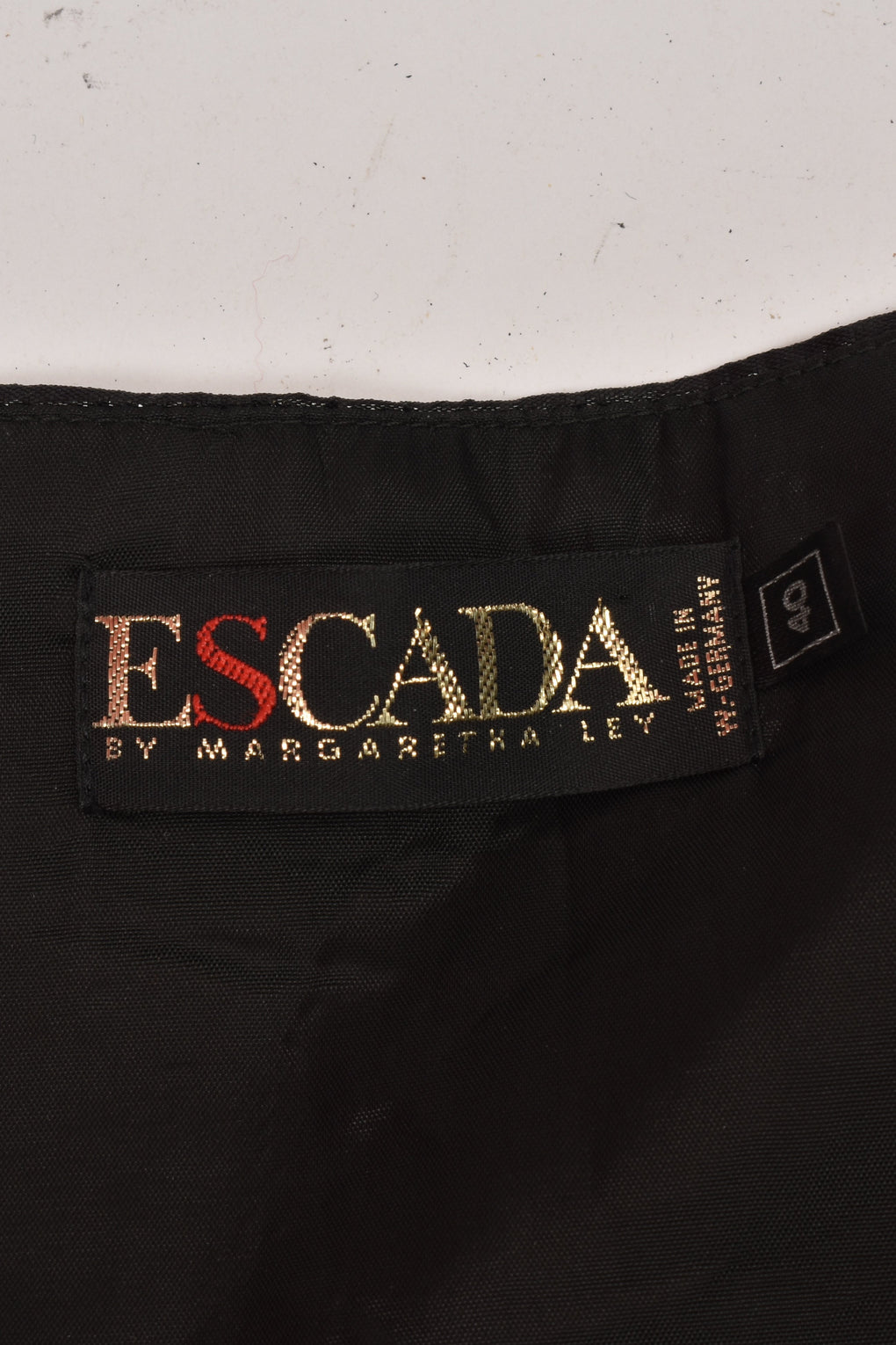 ESCADA BLACK SILK METALLIC STRAPLESS TOP
