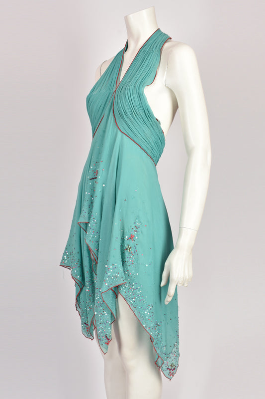 ROBERTO CAVALLI JUST CAVALLI HANDKERCHIEF DRESS S