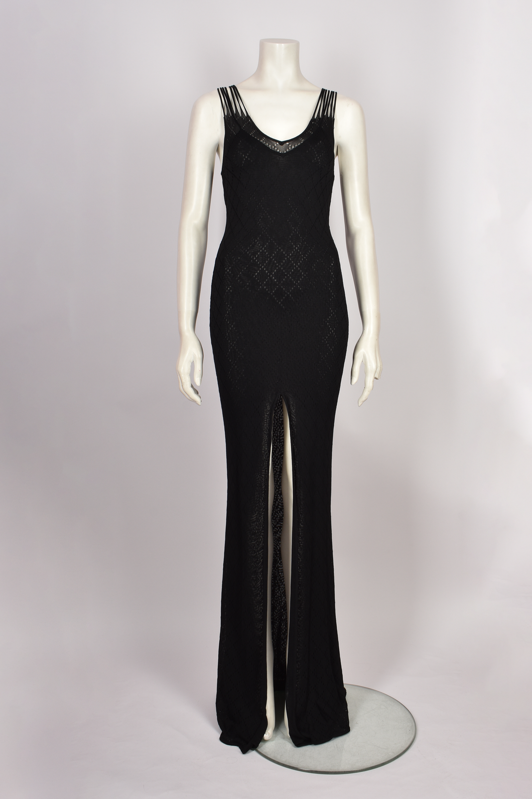 CHRISTIAN DIOR KNIT LEG SPLIT GOWN