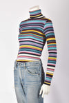 DOLCE & GABBANA STRIPED TURTLENECK