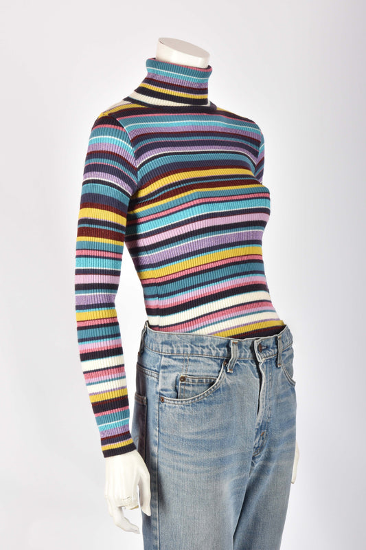 DOLCE & GABBANA STRIPED TURTLENECK