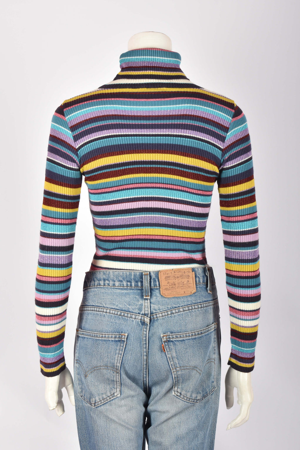 DOLCE & GABBANA STRIPED TURTLENECK