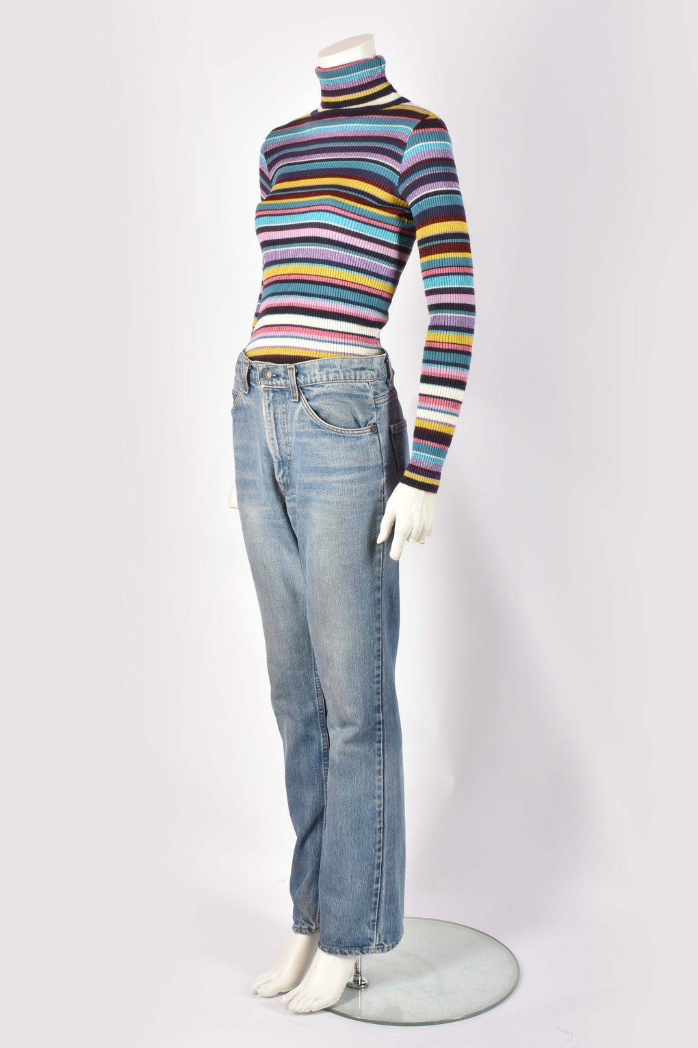 DOLCE & GABBANA STRIPED TURTLENECK