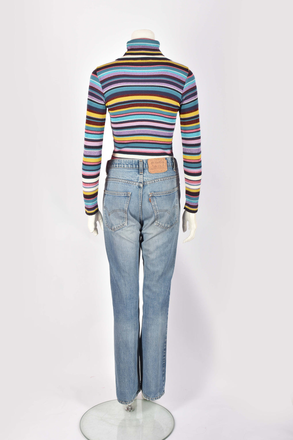 DOLCE & GABBANA STRIPED TURTLENECK