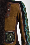 GUCCI SUEDE AND FUR EMBROIDERED JACKET