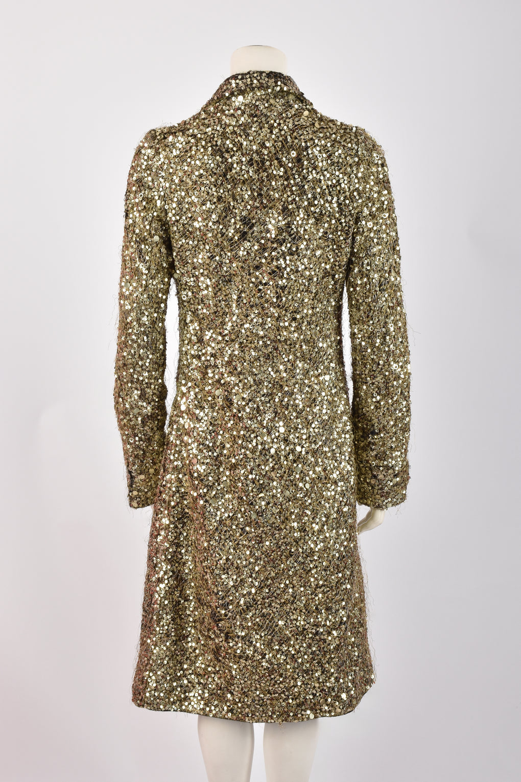 JULIEN MAC DONALD GOLD SEQUIN COAT