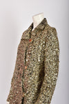 JULIEN MAC DONALD GOLD SEQUIN COAT