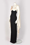 BRUCE OLDFIELD BLACK AND CREAM GOWN