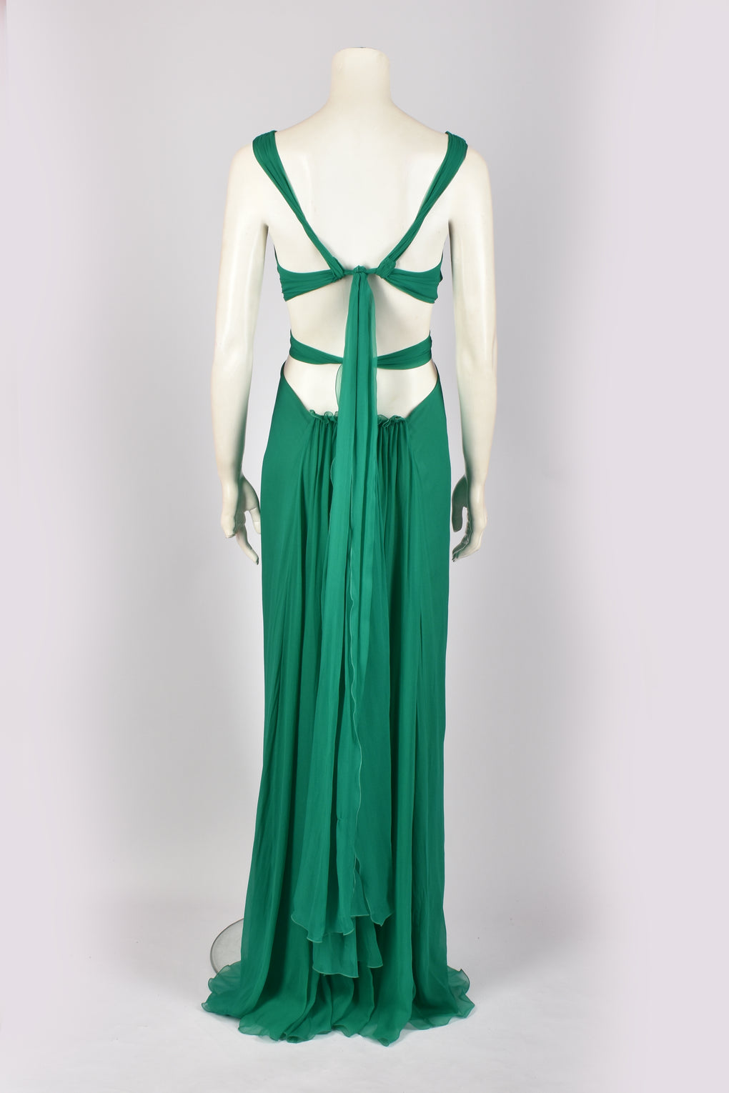 ALBERTA FERRETTI GREEN CHIFFON GOWN Found And Vision ALBERTA FERRETTI GREEN CHIFFON GOWN Found And Vision