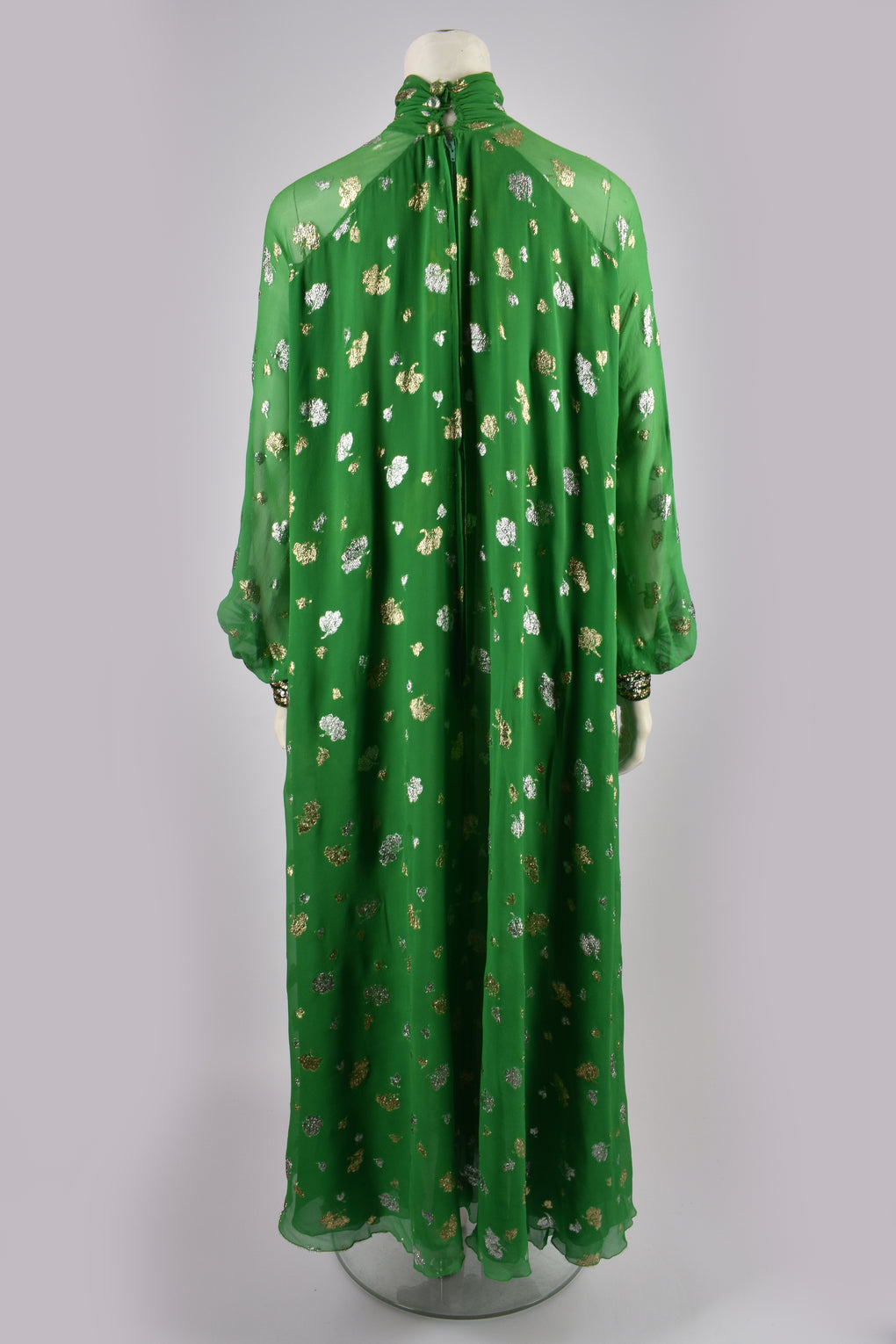 1970S SILK HARDY AMIES GOWN
