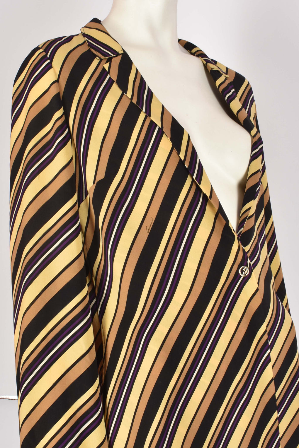 GUCCI SILK STRIPED SHIRT