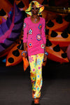 MOSCHINO FLORAL TROUSERS WITH MATCHING HAT