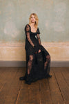 PHILOSOPHY LONG BLACK LACE DRESS