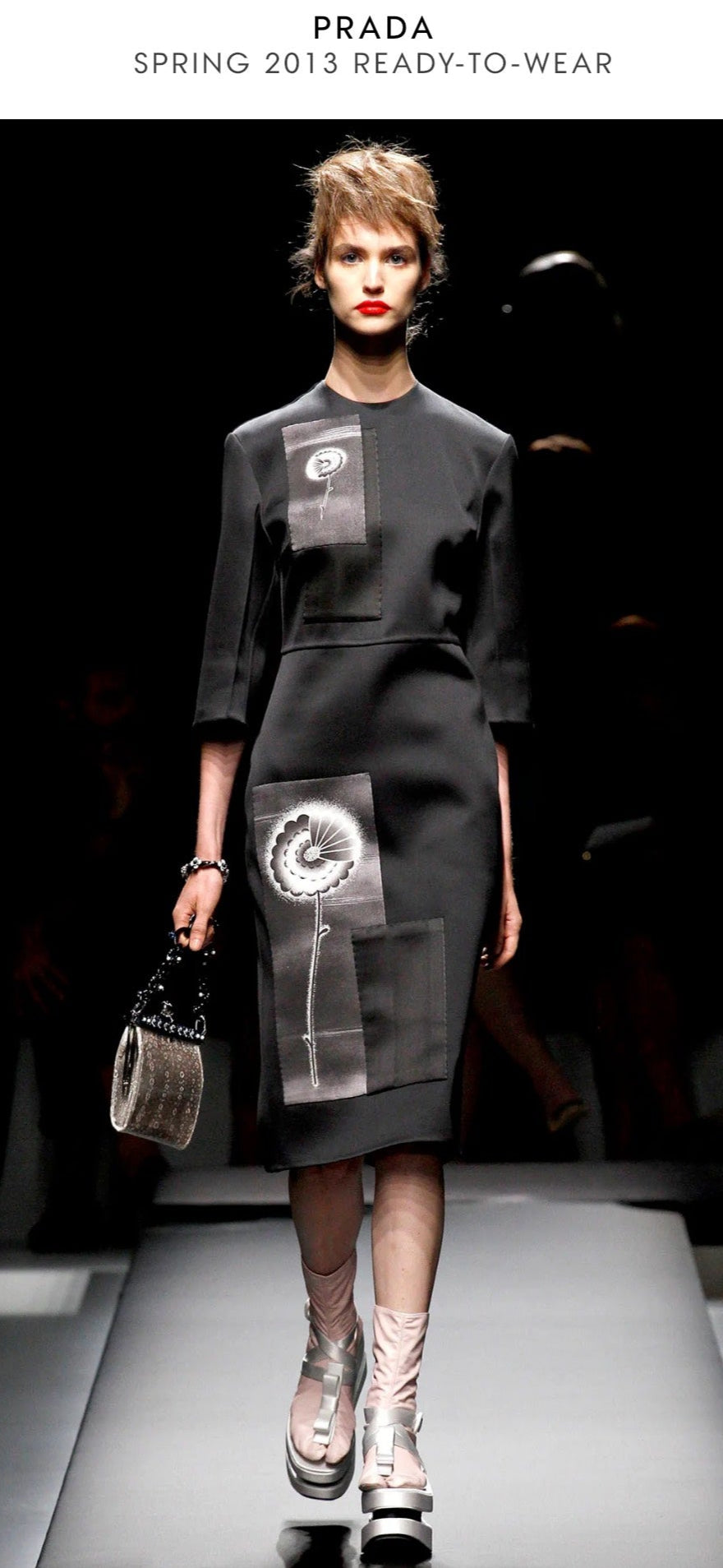 PRADA BLACK DRESS SPRING 2013 READY TO WEAR