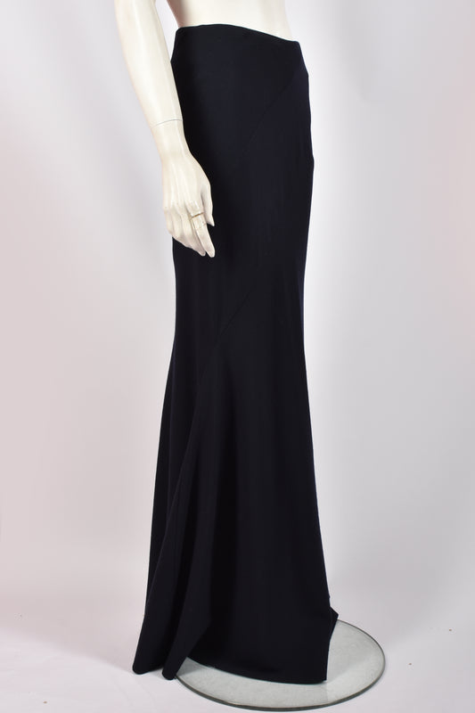 ALEXANDER MCQUEEN NAVY MAXI SKIRT