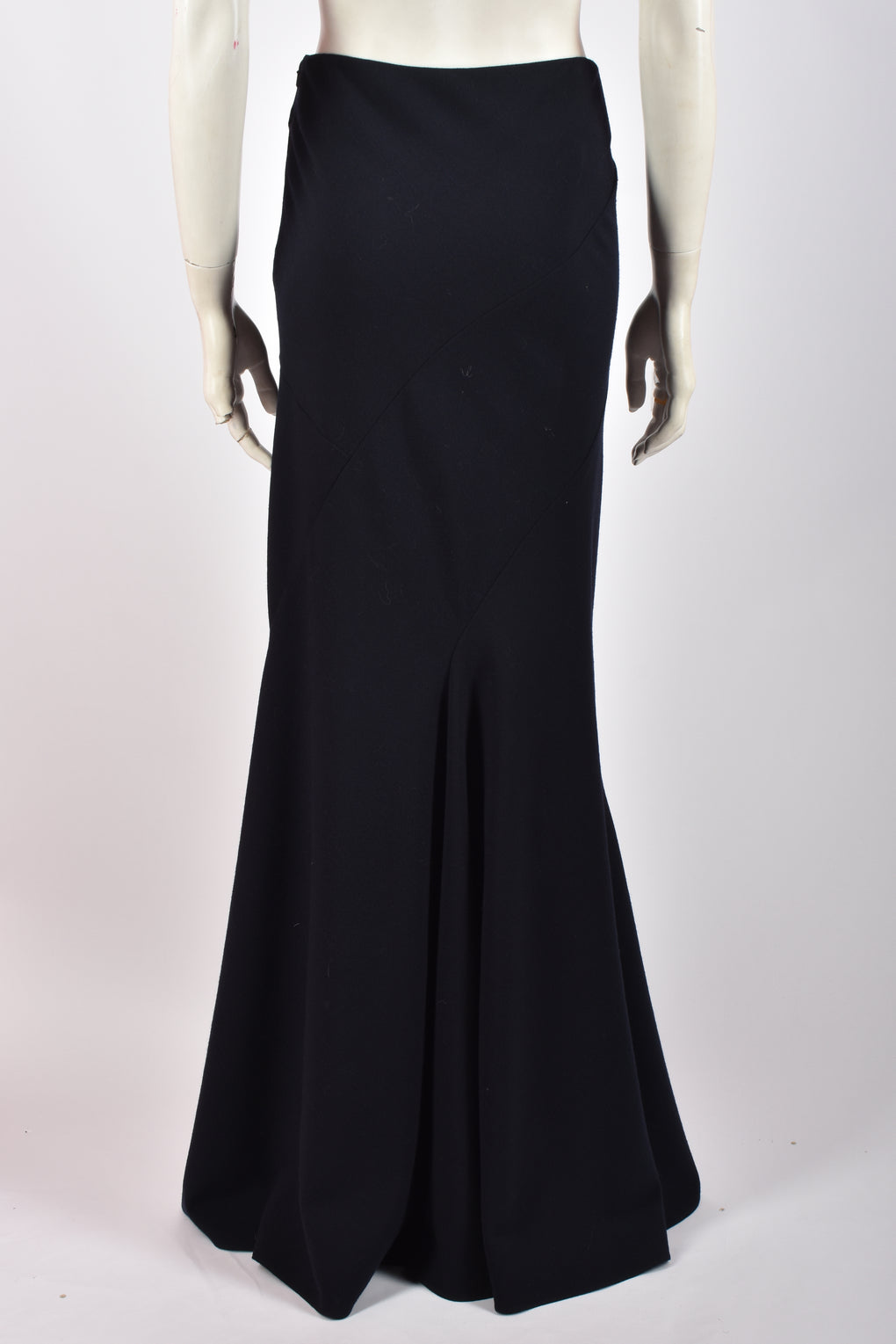 ALEXANDER MCQUEEN NAVY MAXI SKIRT