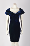 ANTHONY PRICE NAVY VELVET DRESS