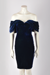 ANTHONY PRICE NAVY VELVET DRESS