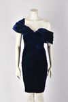 ANTHONY PRICE NAVY VELVET DRESS