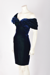 ANTHONY PRICE NAVY VELVET DRESS
