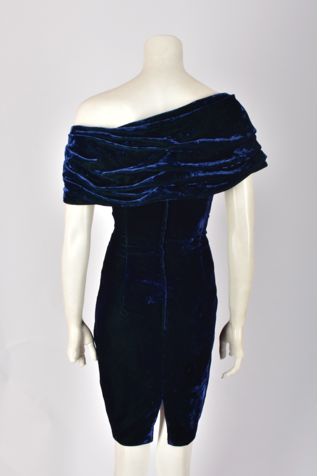 ANTHONY PRICE NAVY VELVET DRESS