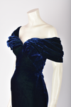 ANTHONY PRICE NAVY VELVET DRESS