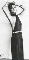 1970S YVES SAINT LAURENT HALTER NECK MAXI DRESS