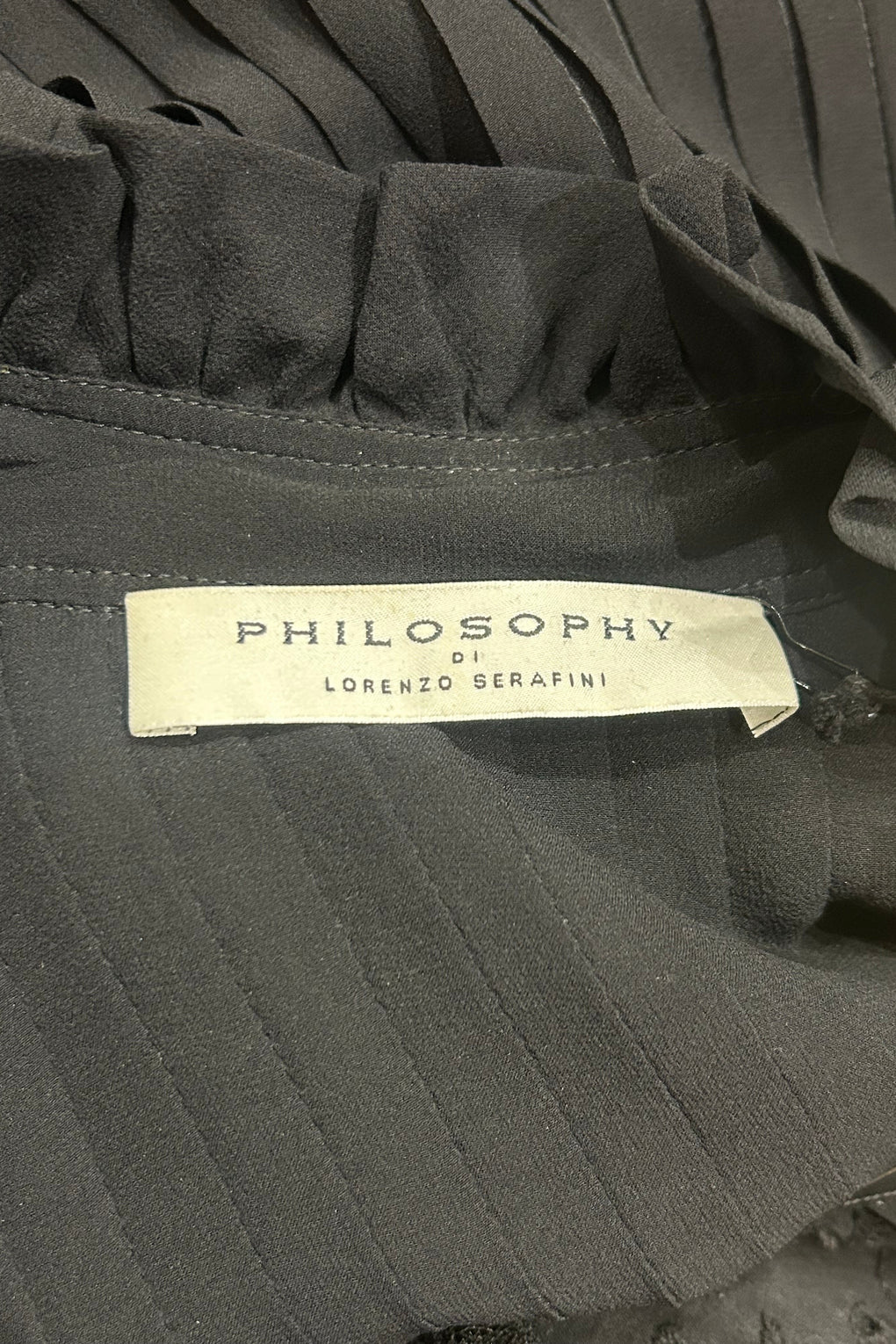 PHILOSOPHY BLACK SILK MAXI GOWN