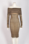 JEAN PAUL GAULTIER SHEER STRIPED DRESS