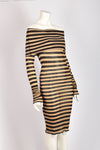 JEAN PAUL GAULTIER SHEER STRIPED DRESS