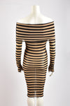 JEAN PAUL GAULTIER SHEER STRIPED DRESS