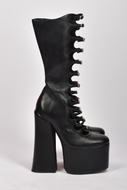 MARC JACOBS BLACK KIKI BOOT PLATFORMS