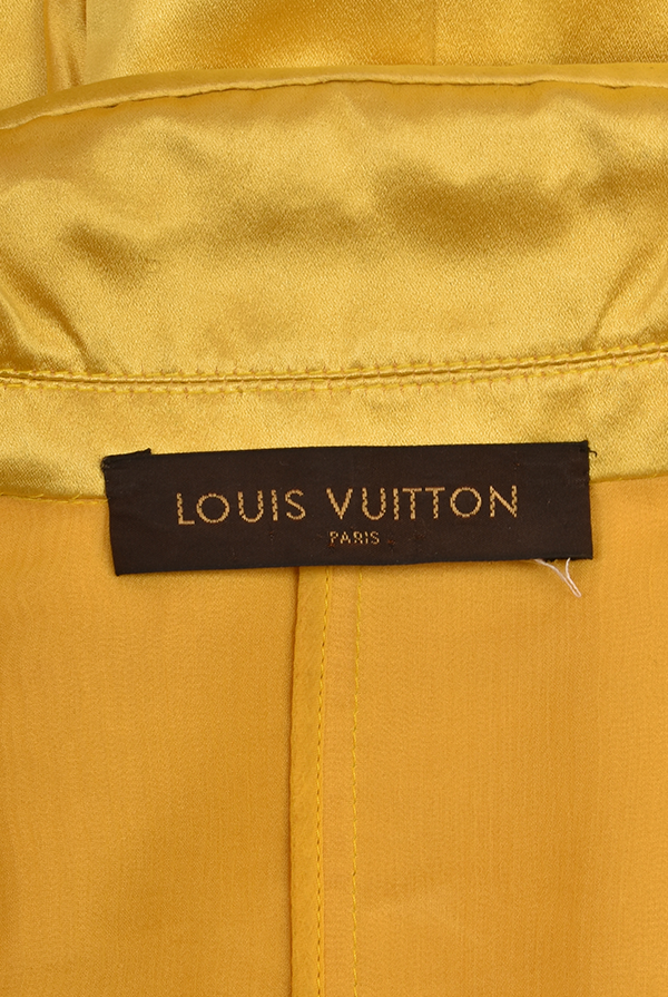 LOUIS VUITTON S/S 2003 RUNWAY YELLOW SATIN DRESS