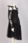 MOLLY GODDARD FLORAL TULLE MIDI DRESS