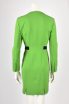 CLAUDE MONTANA GREEN MIDI DRESS