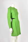 CLAUDE MONTANA GREEN MIDI DRESS