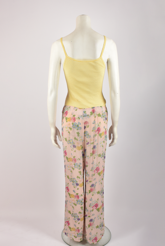 MOSCHINO CHEAP AND CHIC PASTEL FLORAL TROUSERS