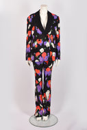 MOSCHINO FALL 2023 FLOWER PRINT TROUSER SUIT