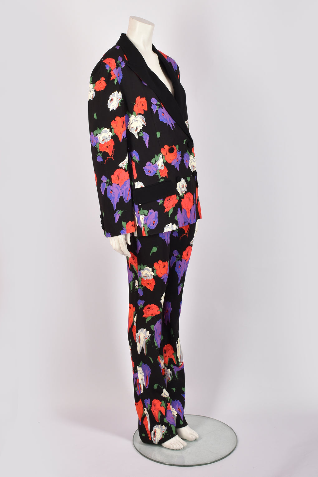 MOSCHINO FLOWER PRINT TROUSER SUIT