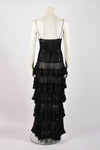 MOSCHINO SHEER TIERED DRESS WITH SEQUINS