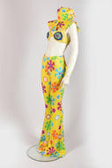 MOSCHINO 2017 RESORT FLORAL TROUSERS WITH MATCHING HAT