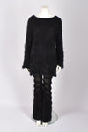 MUGLER BLACK SWEATER AND TROUSER SET