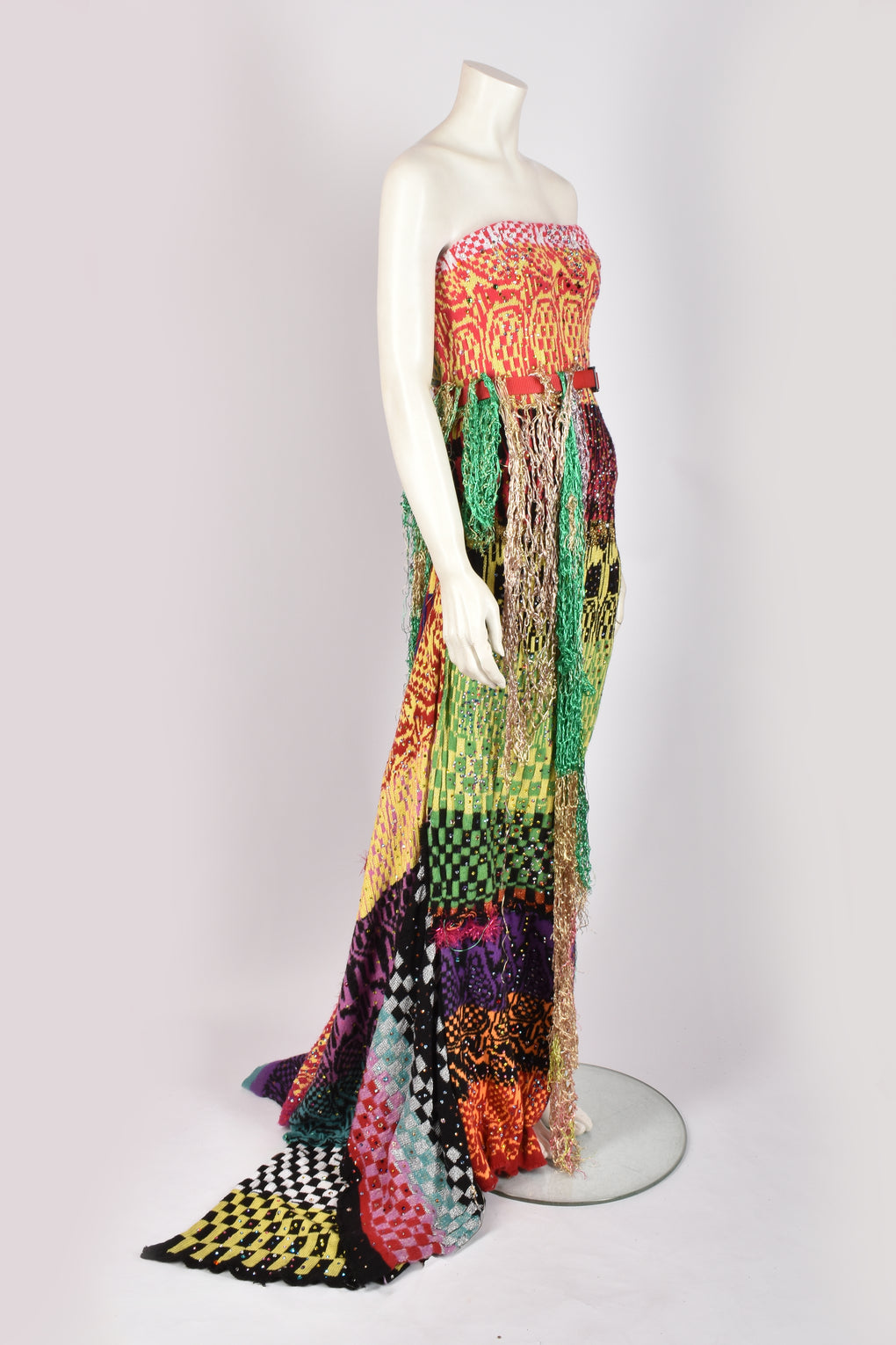 MATTY BOVAN COUTURE KNIT GOWN AND BELT