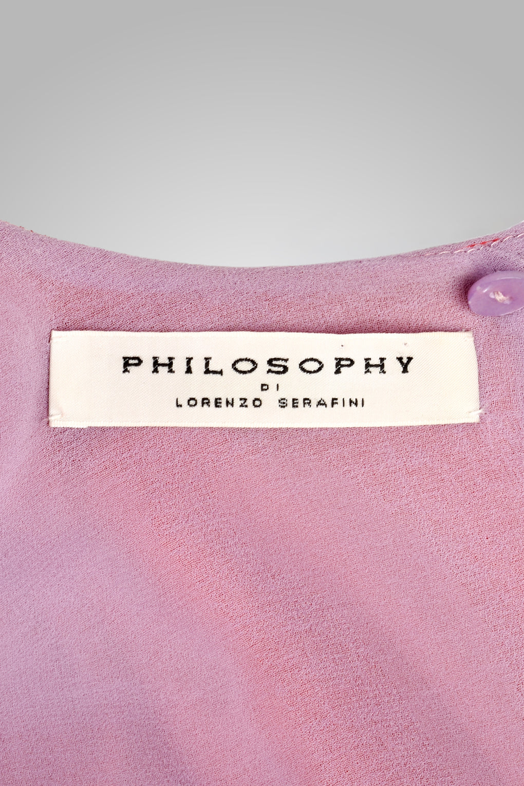 PHILOSOPHY RED/LILAC VELVET FLORAL GOWN