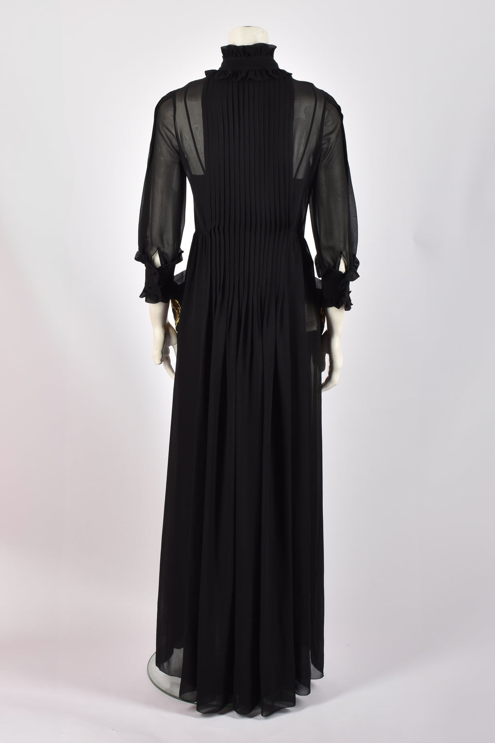 PHILOSOPHY BLACK SILK MAXI GOWN