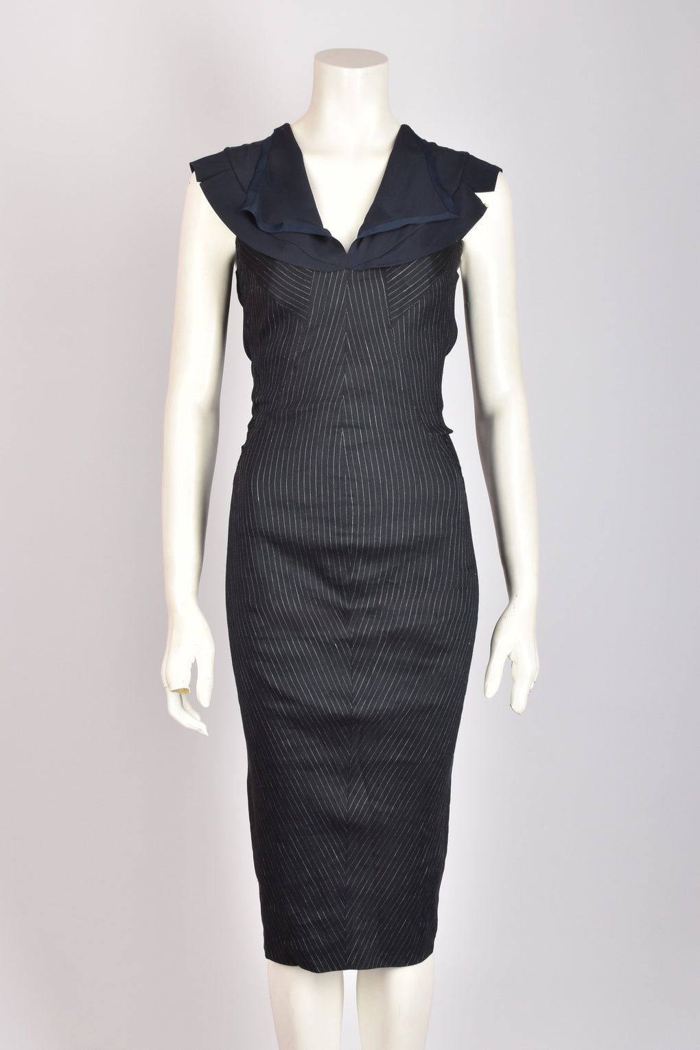 SPORTMAX PINSTRIPE DRESS
