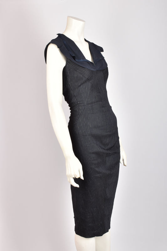 SPORTMAX PINSTRIPE DRESS