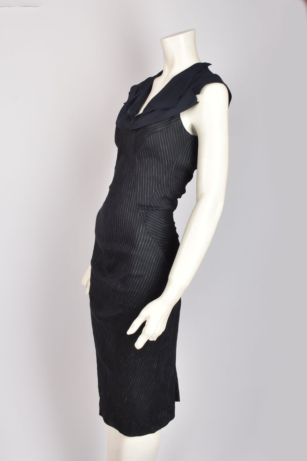 SPORTMAX PINSTRIPE DRESS