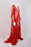 ALBERTA FERRETI LONG RED SHEER COVERUP